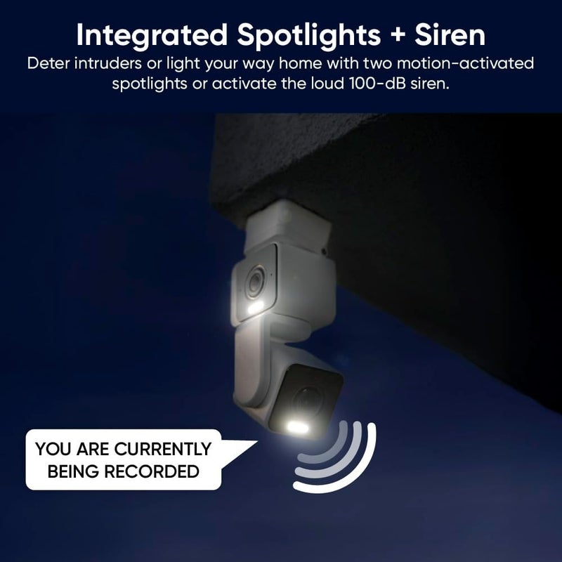 WYZE Duo Cam Pan Indoor/Outdoor IP65 2K 360° Pan/Tilt Smart Home Security Camera with Color Night Vision, Compatible with Alexa & Google Assistant, White - Image 5